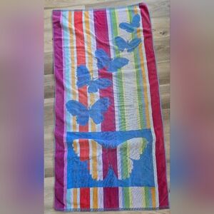 Vintage Ipanema Butterfly Reversible Beach Towel